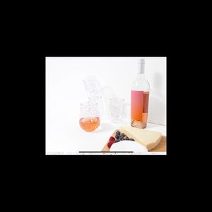 Ban.do Stemless Acrylic Wine Glass Set of Four with Glitter Infusion